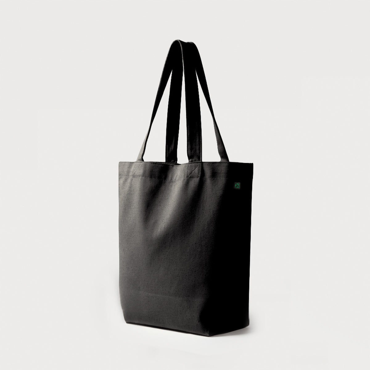 Ecobags Black Organic Canvas Good Grocer Tote Bag Quarter View