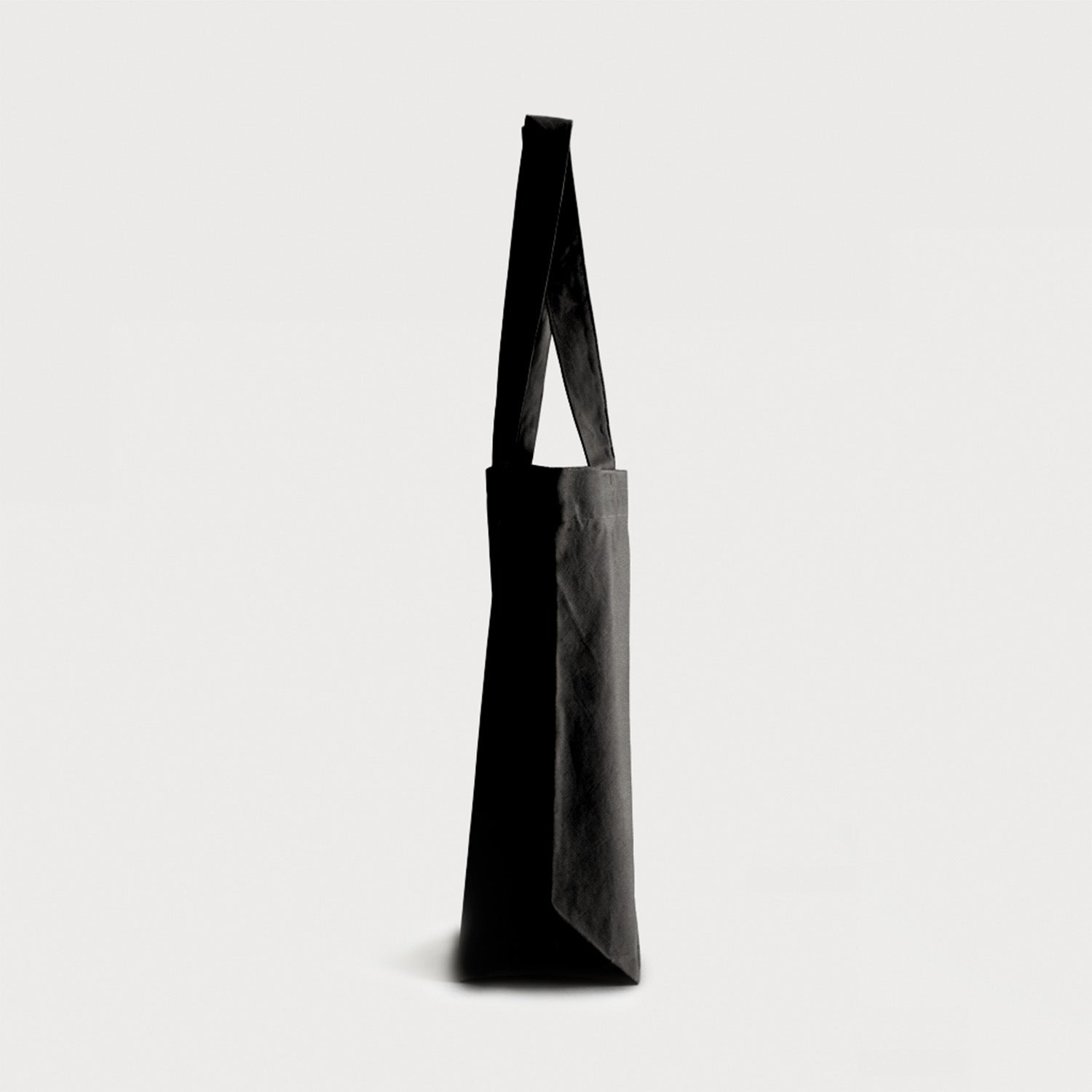 Ecobags Black Organic Canvas Good Grocer Tote Bag Side View