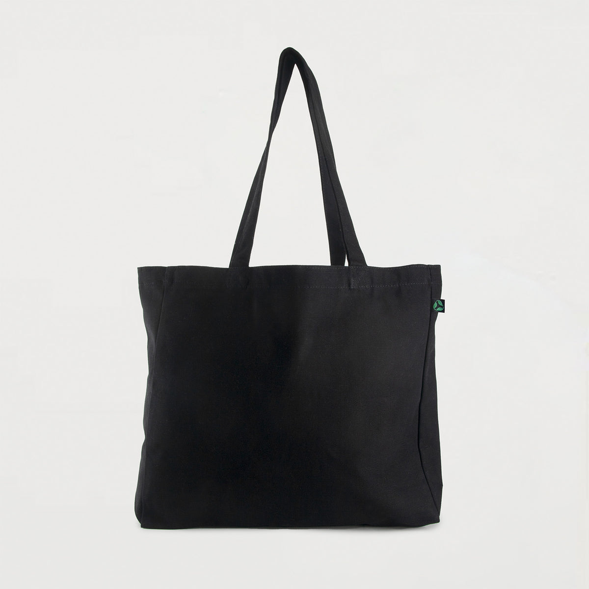 Ecobags Certified Organic Canvas Black Tote Bag with Gusset