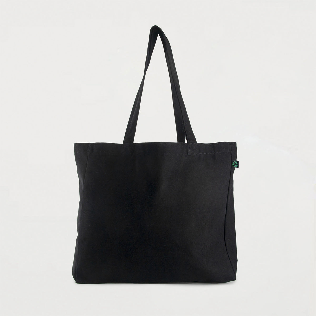 Ecobags Certified Organic Canvas Black Tote Bag with Gusset