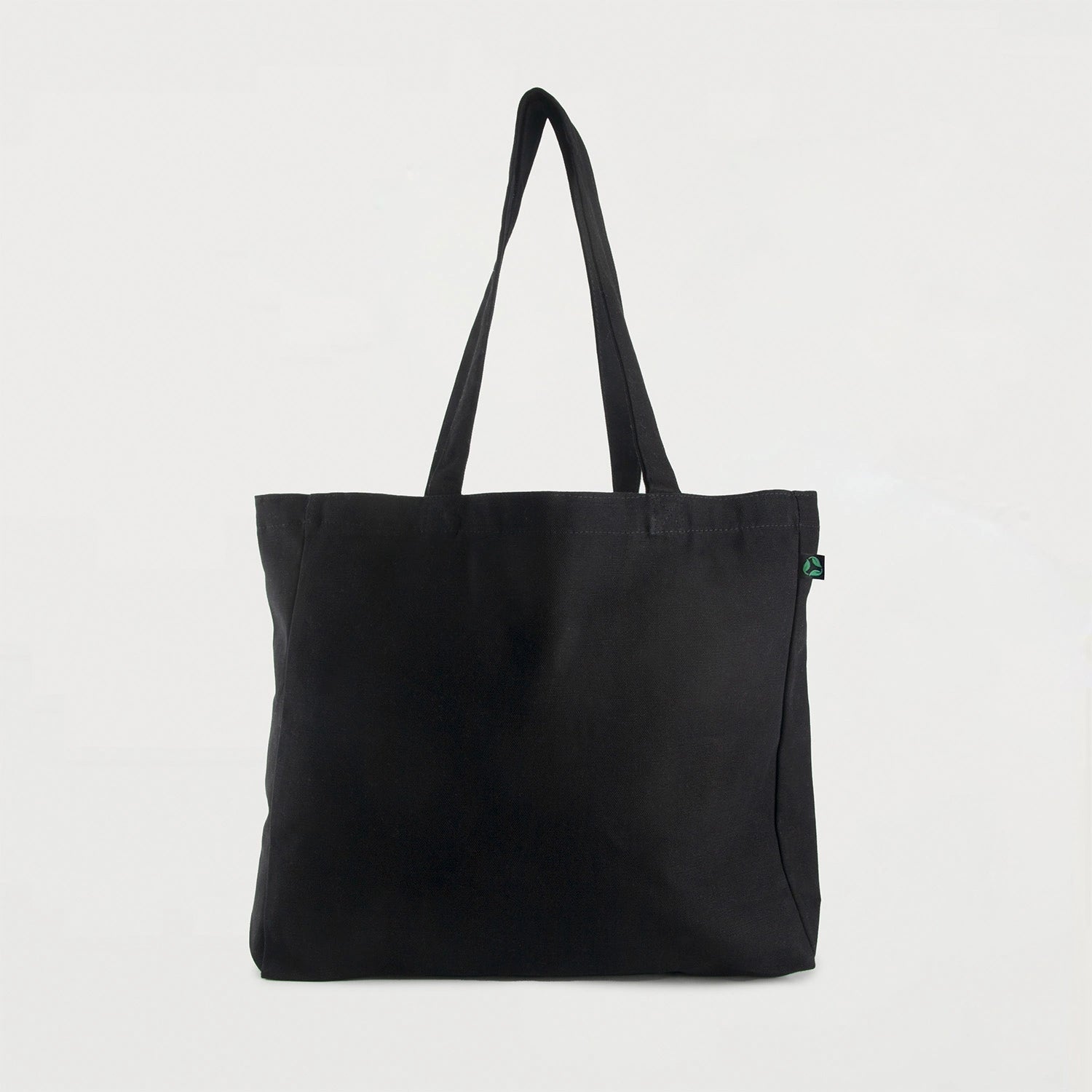 Ecobags Certified Organic Canvas Black Tote Bag with Gusset