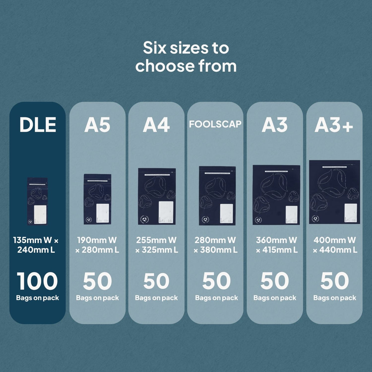 Ecopack recycled plastic different mailing satchels sizes - DLE