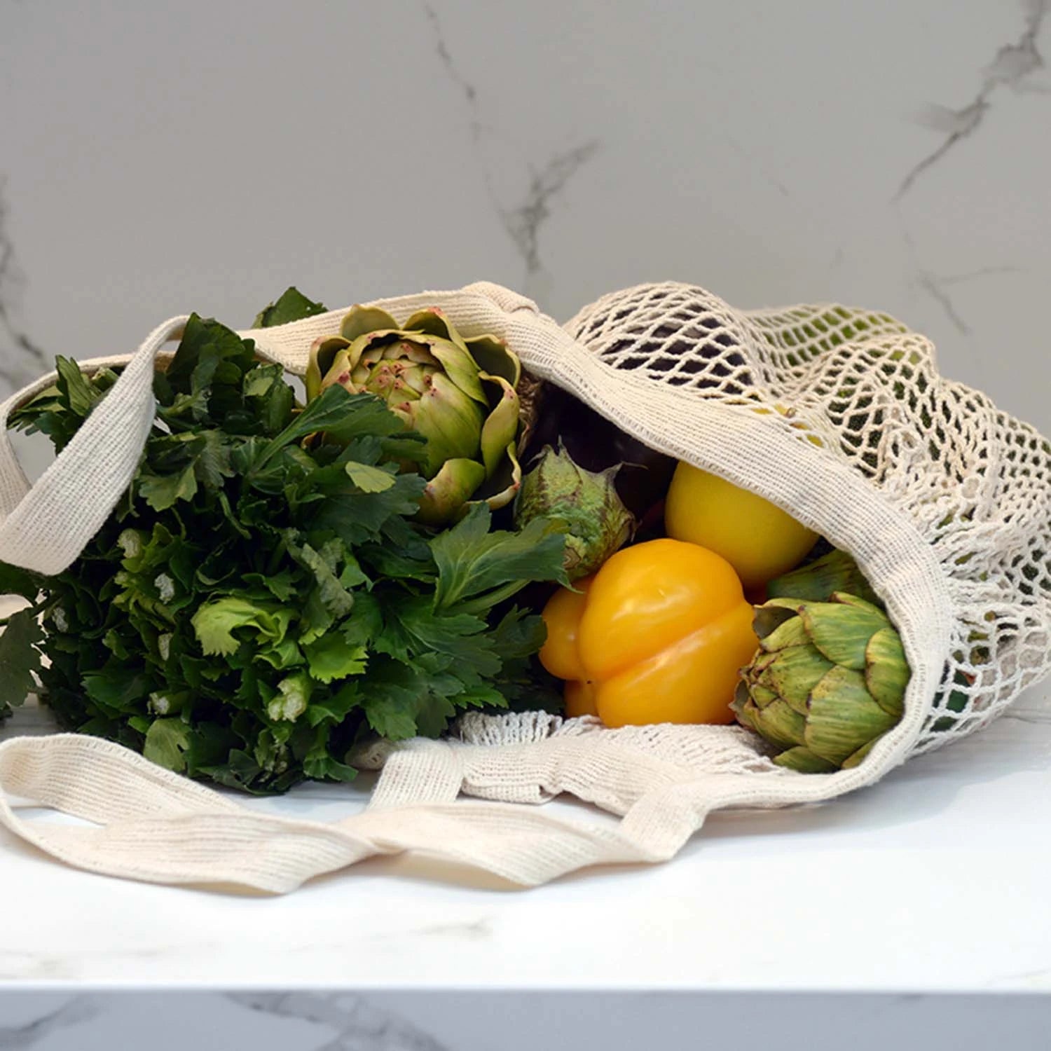 Ecopack Fairtrade & Organic Cotton String Bag with Short Handle 