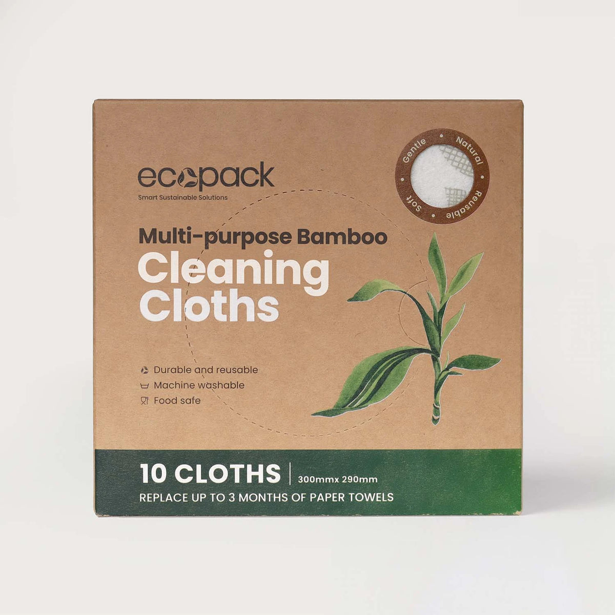 Ecopack Multi-purpose Bamboo Cleaning Cloths Dispenser Box