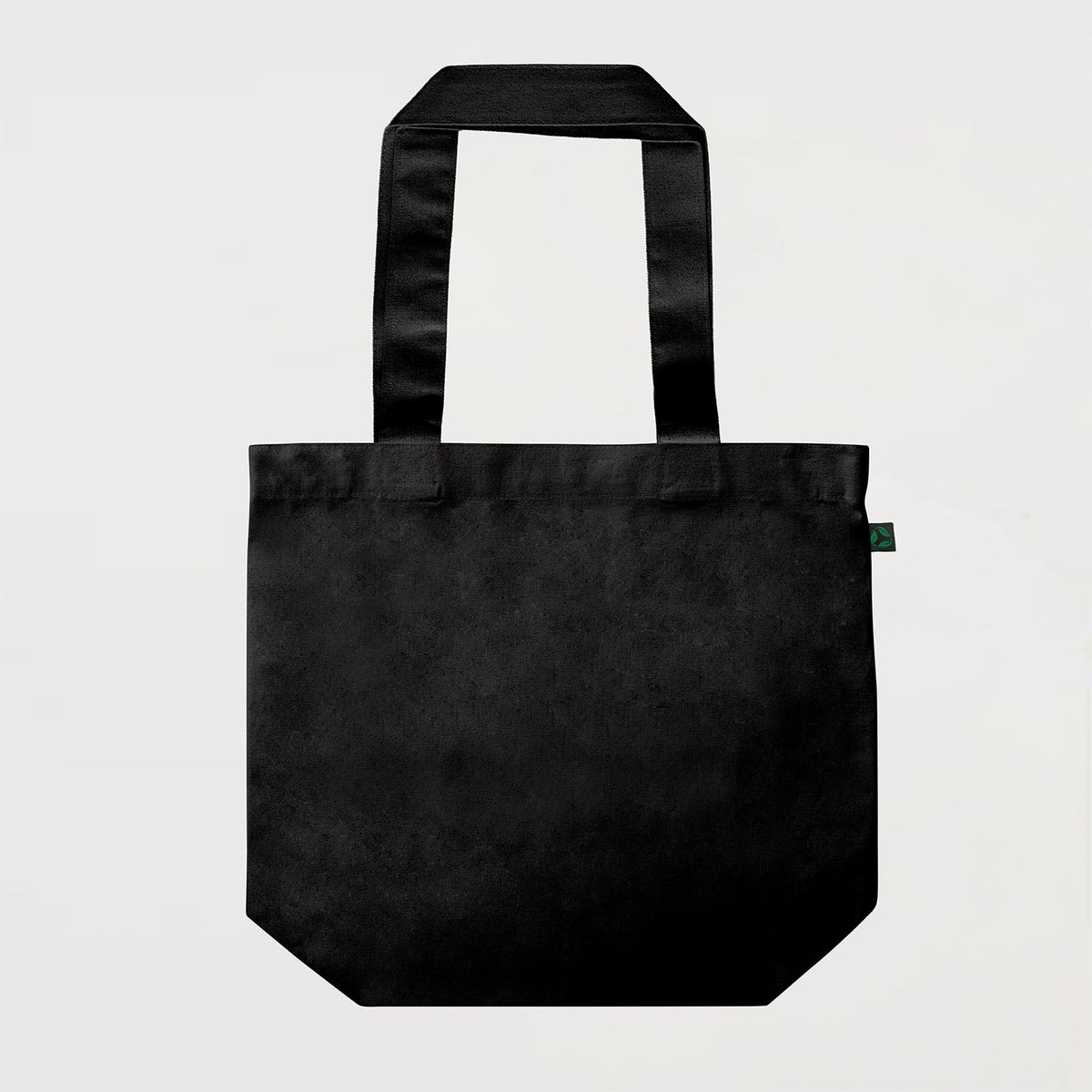 Ecobags Black Organic Canvas Good Grocer Tote Flat Bag 