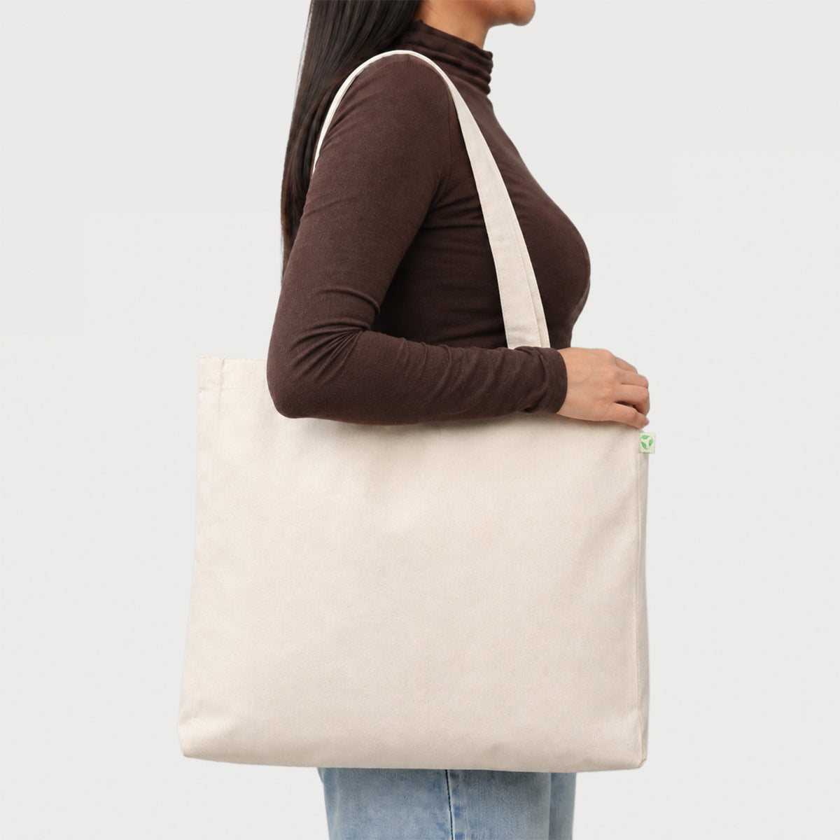 Carrying Ecobags Fairtrade Organic Calico Cotton Tote Bag 