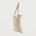 Ecobags promotional tote bag natural canvas side view
