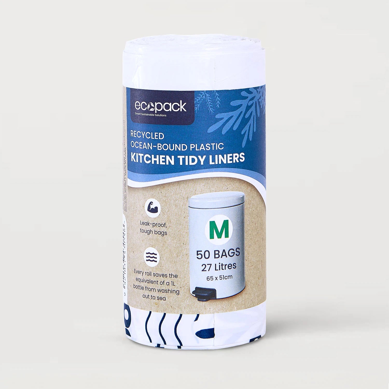 Ecopack 27L Recycled Plastic Bin Liners