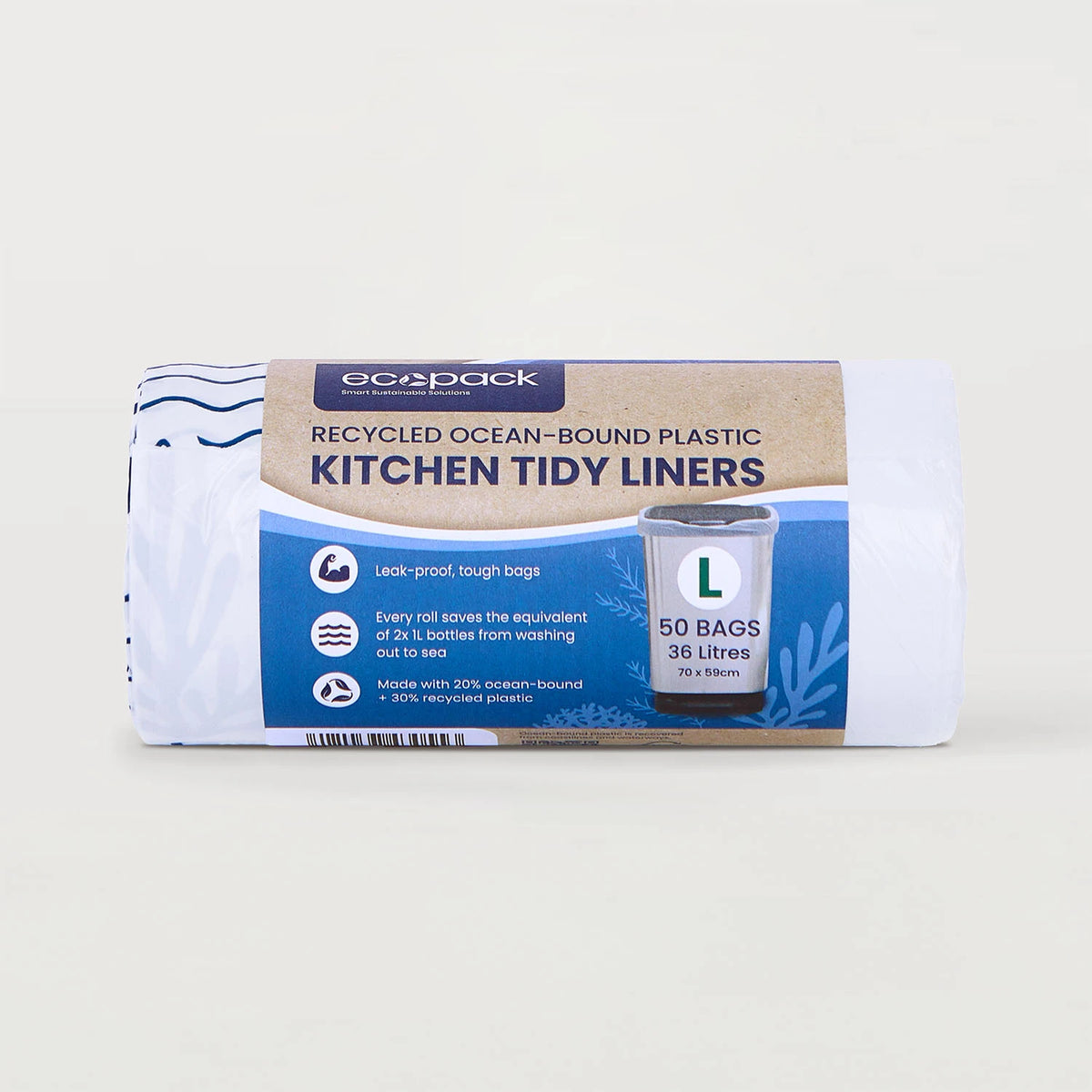 Ecopack 36L Recycled Plastic Bin Liners